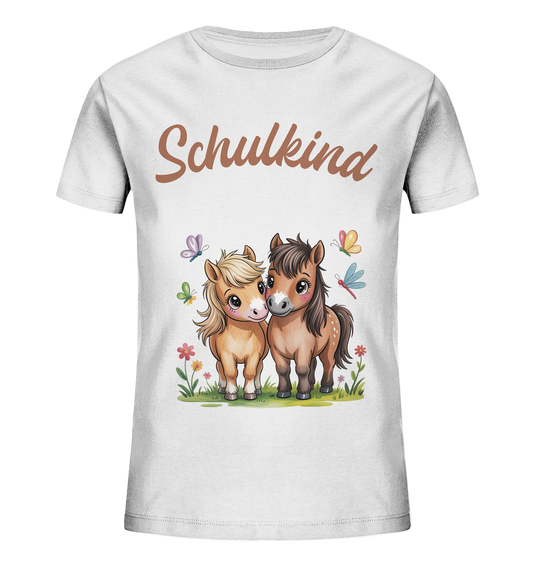 Ponyfreunde Bio T-Shirt zur Einschulung – mit Namen personalisiert