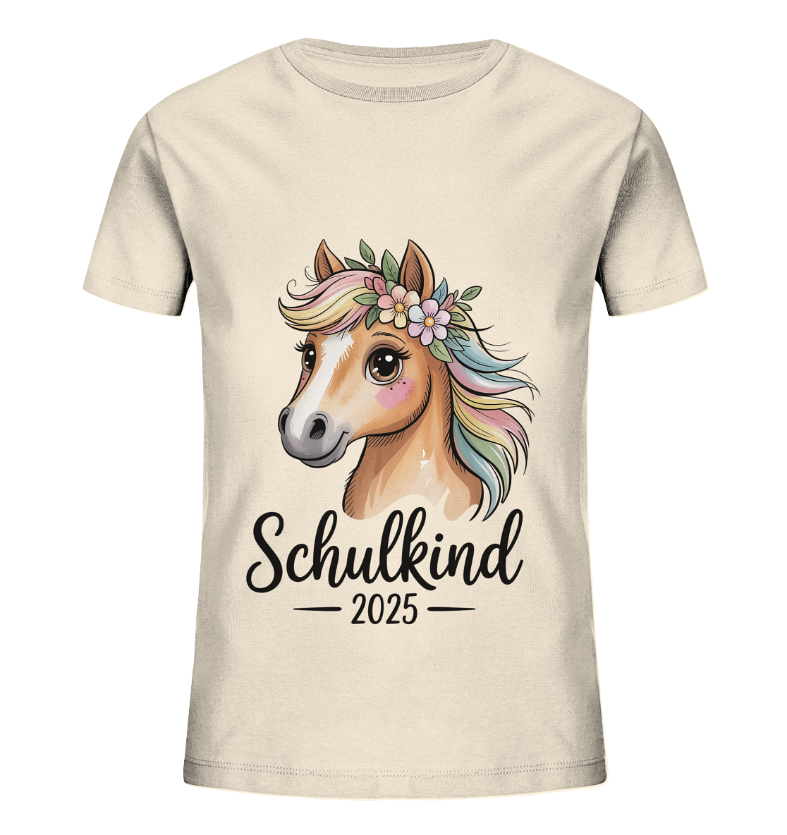 Pferdeglück Bio T-Shirt personalisiert