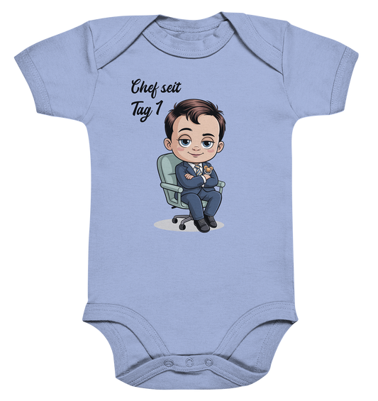 Boss Baby personalisierter Bio Babybody