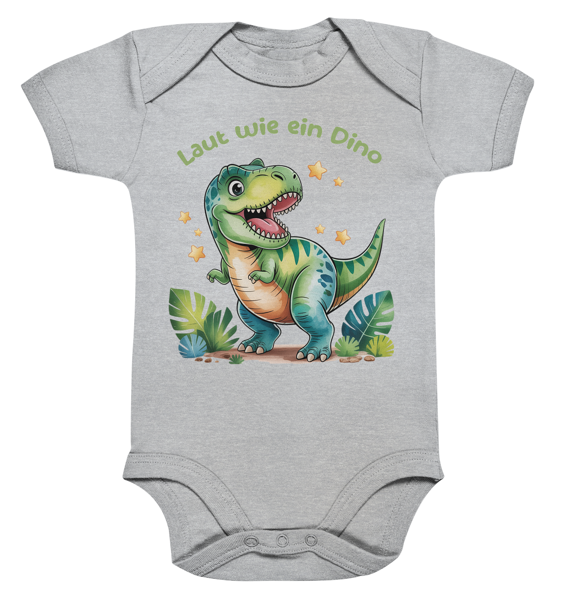 Laut wie ein Dino personalisierbar Bio Babybody