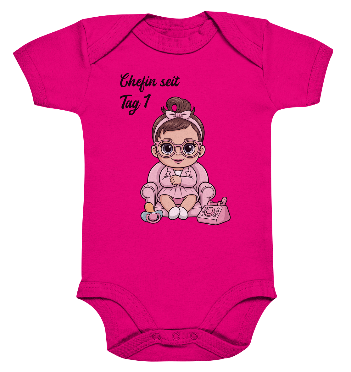 Boss Baby Girl personalisierter Bio Babybody