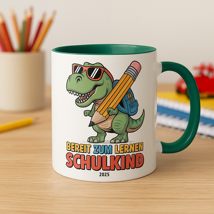 Bereit zu lernen Dino Tasse