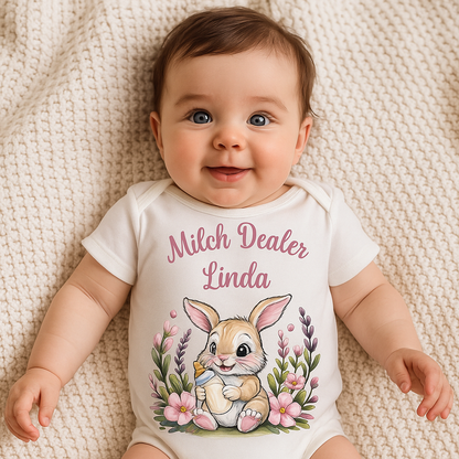 Milch Dealer personalisierter  Bio Babybody