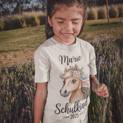 Pferdeglück Bio T-Shirt personalisiert