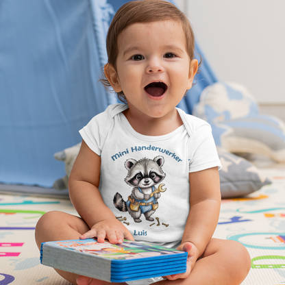 Mini Handwerker personalisierter  Bio Babybody