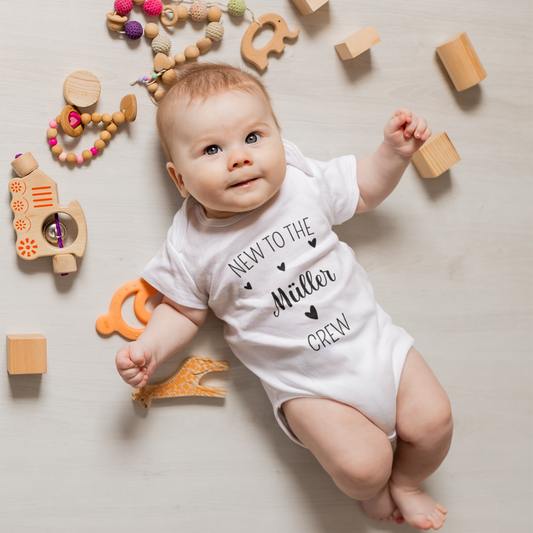 New to the Crew personalisierter Bio Babybody