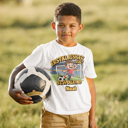 Schulkind Kicker Edition Bio T-Shirt personalisierbar