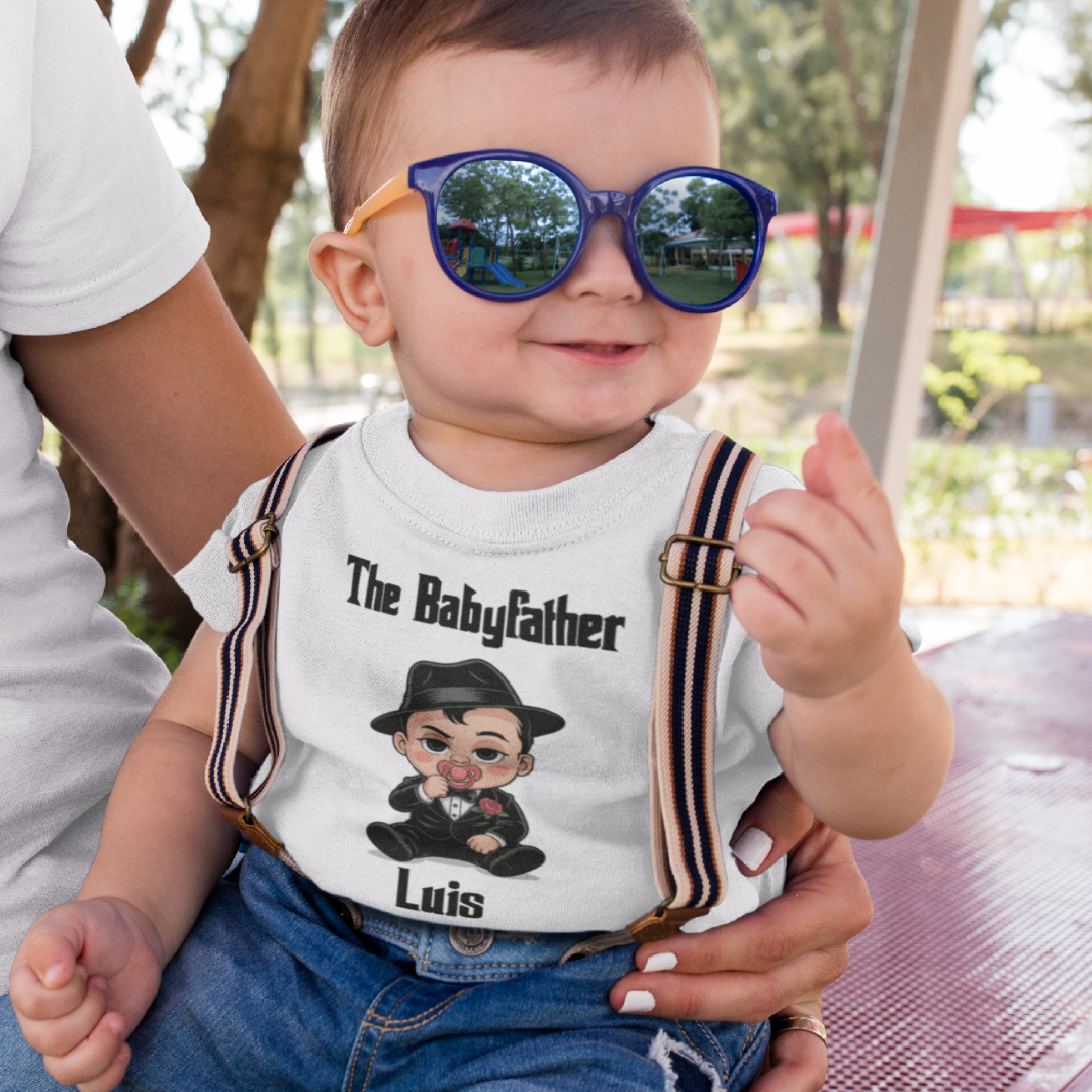 The Babyfather personalisierter Bio Babybody