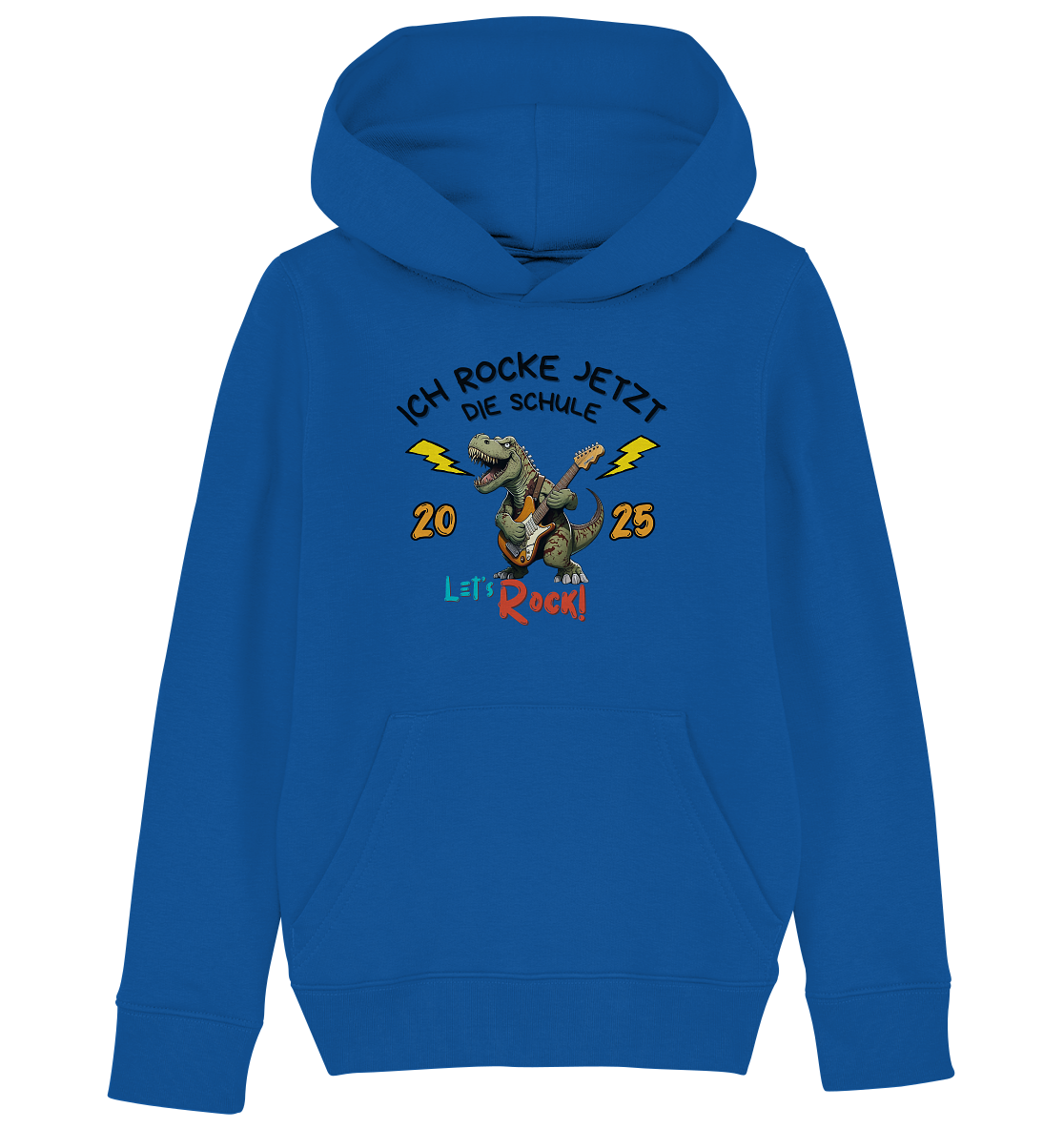 Schule Rockt T-Rex Edition Bio Hoodie personalisierbar