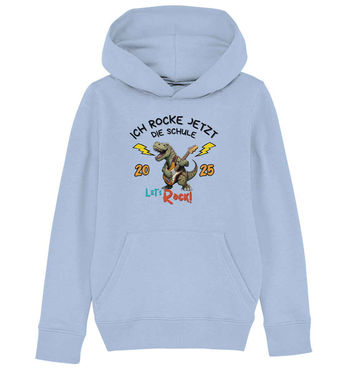 Schule Rockt T-Rex Edition Bio Hoodie personalisierbar