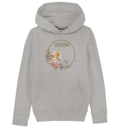 Schulkind Pferd  Bio Hoodie personalisierbar