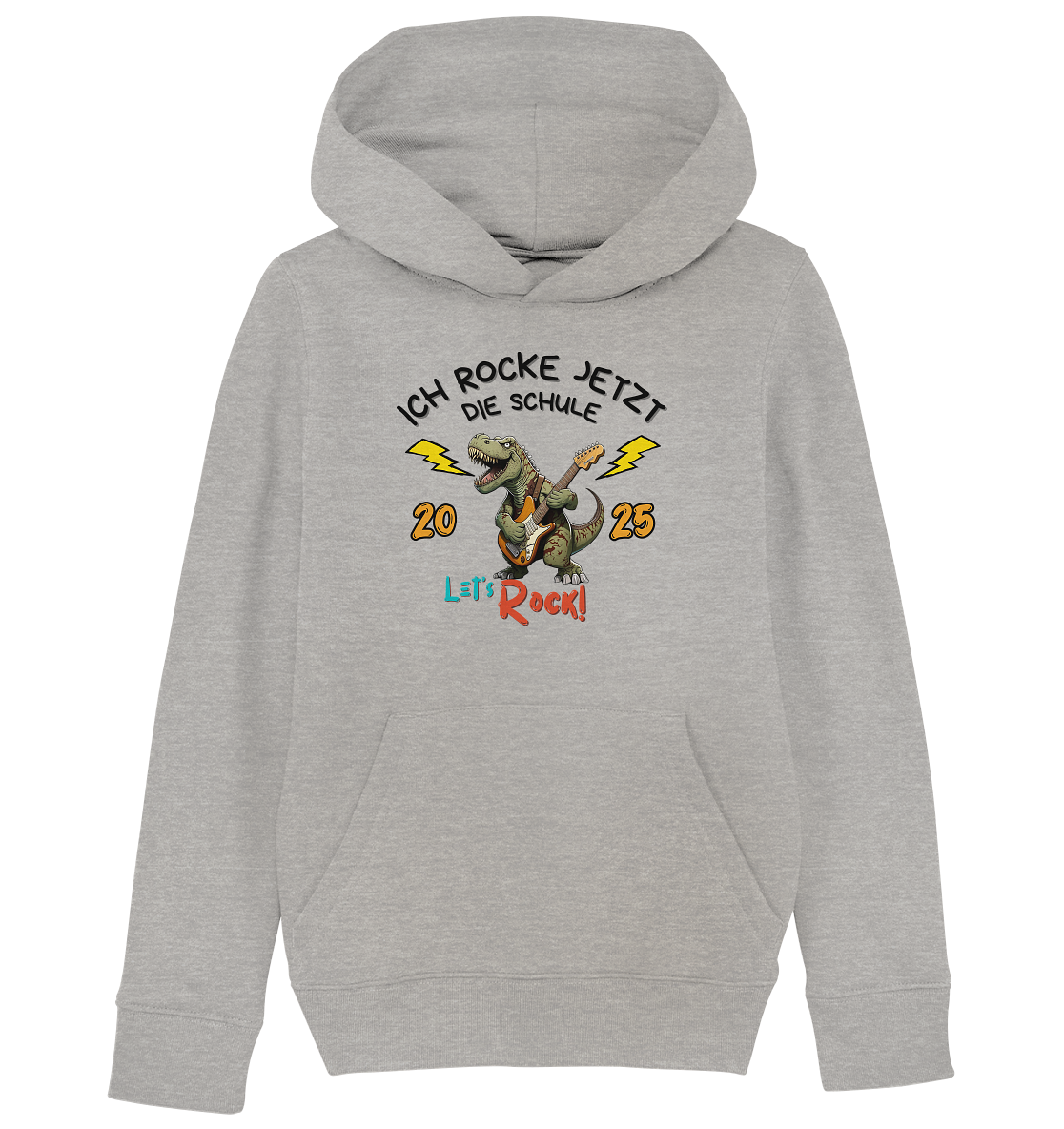 Schule Rockt T-Rex Edition Bio Hoodie personalisierbar