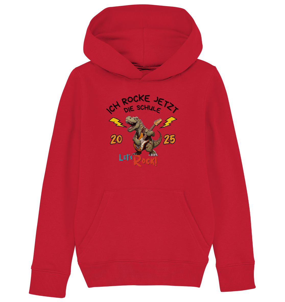 Schule Rockt T-Rex Edition Bio Hoodie personalisierbar