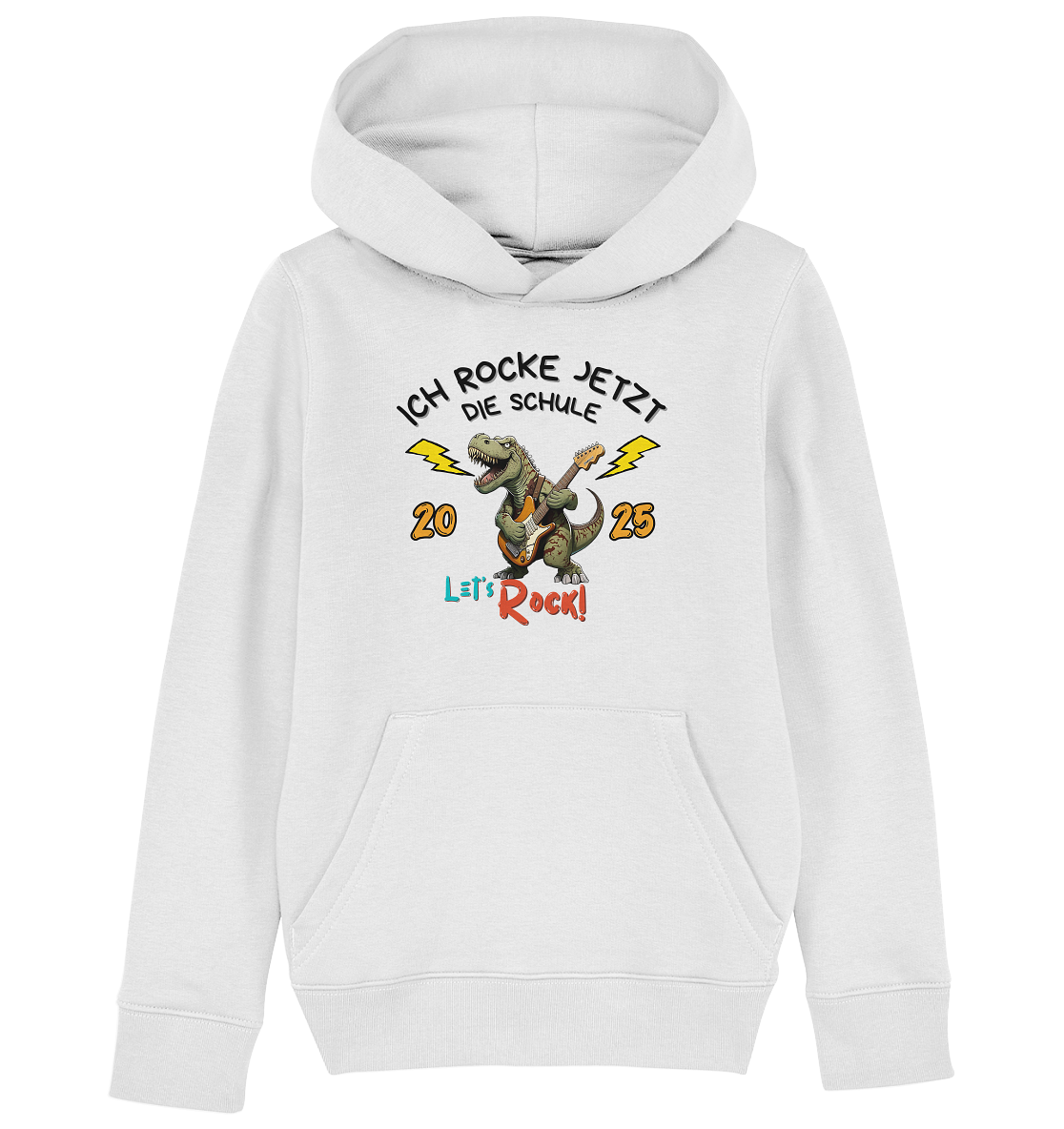 Schule Rockt T-Rex Edition Bio Hoodie personalisierbar