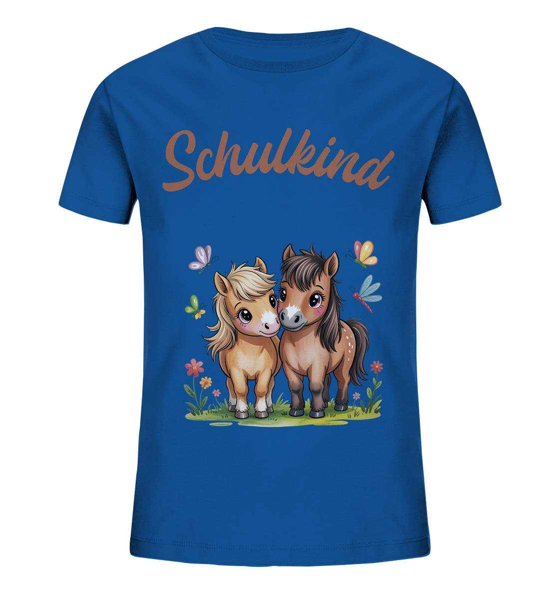 Ponyfreunde Bio T-Shirt zur Einschulung – mit Namen personalisiert