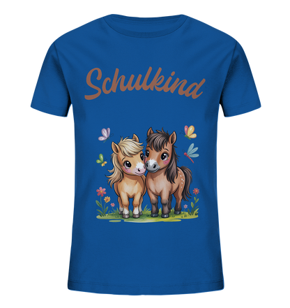 Ponyfreunde Bio T-Shirt zur Einschulung – mit Namen personalisiert
