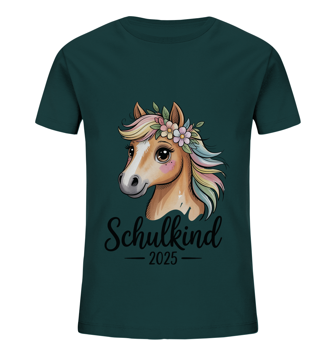 Pferdeglück Bio T-Shirt personalisiert