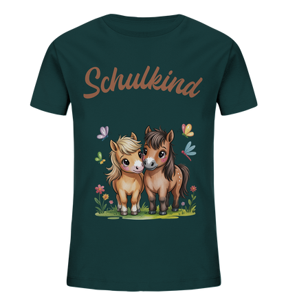 Ponyfreunde Bio T-Shirt zur Einschulung – mit Namen personalisiert