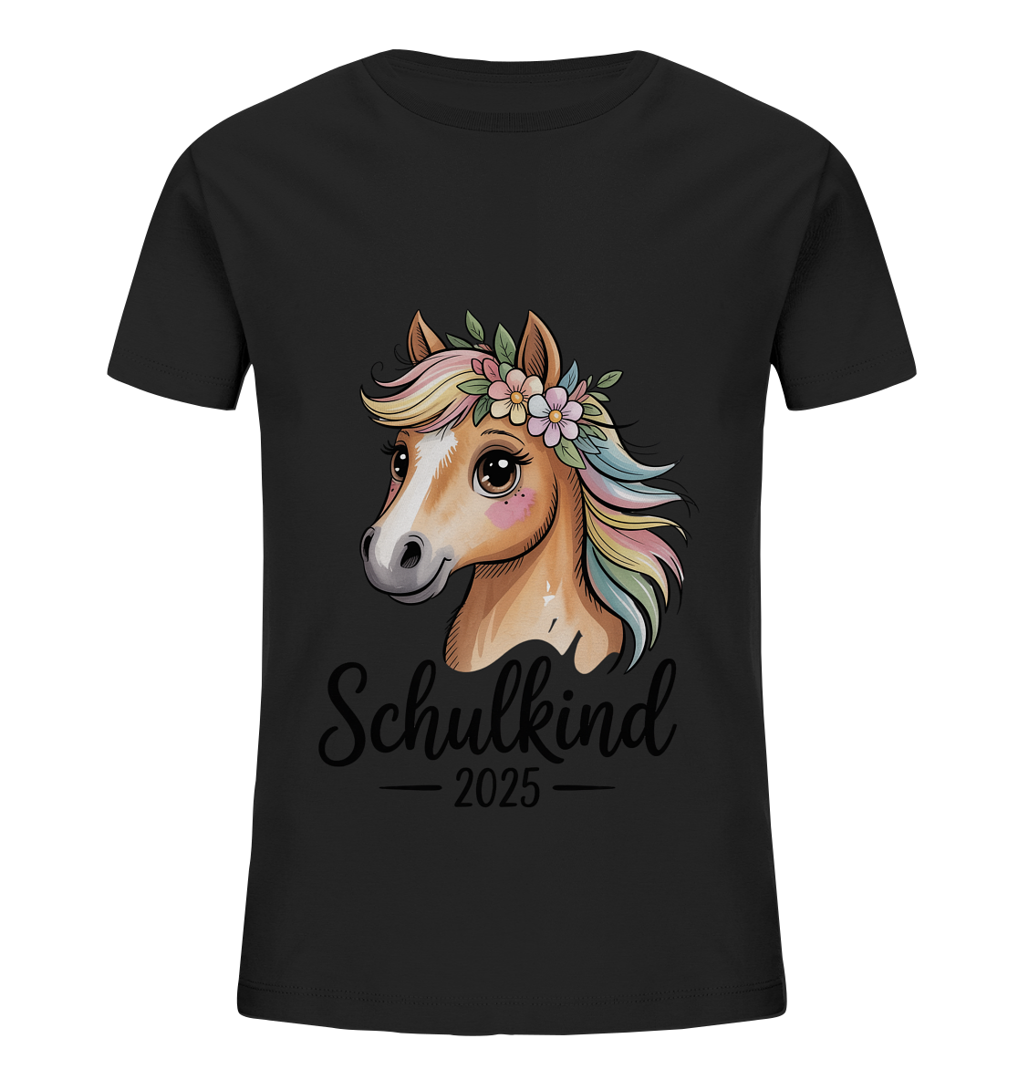 Pferdeglück Bio T-Shirt personalisiert