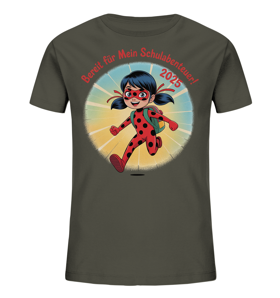 Ladybug Schulheldin Bio T-Shirt personalisierbar
