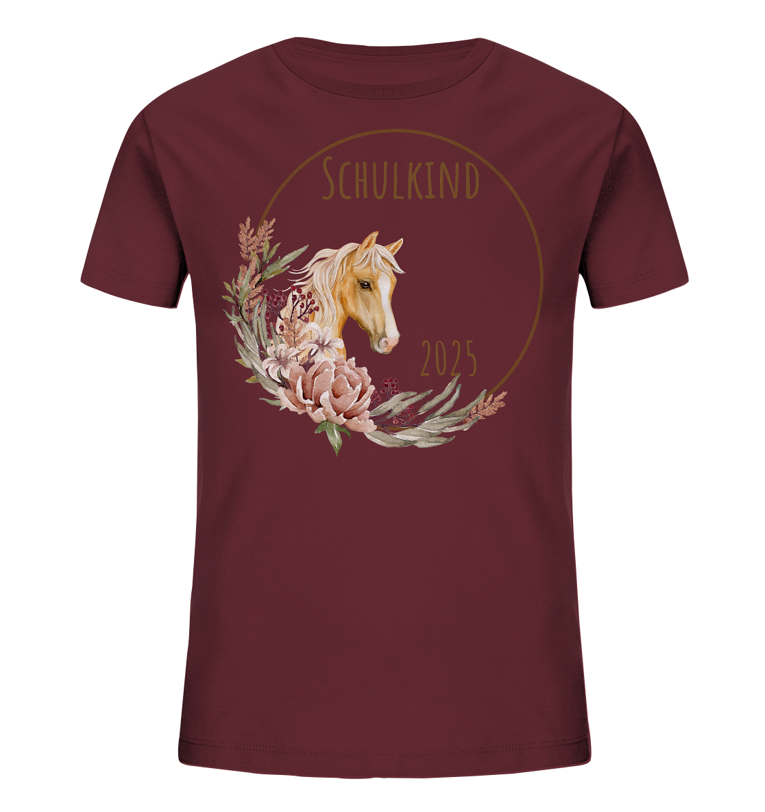 Schulkind Pferd  Bio T-Shirt personalisierbar