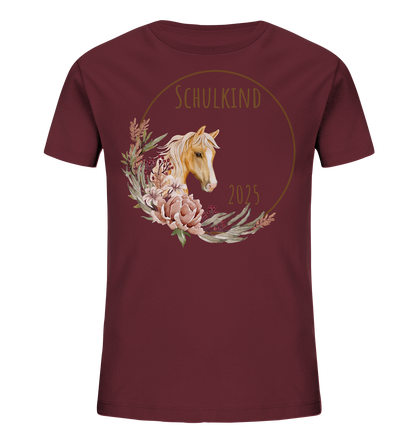Schulkind Pferd  Bio T-Shirt personalisierbar