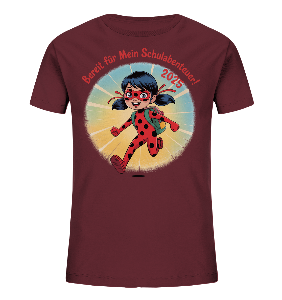Ladybug Schulheldin Bio T-Shirt personalisierbar