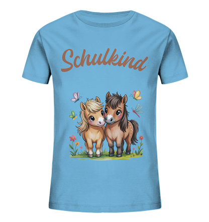 Ponyfreunde Bio T-Shirt zur Einschulung – mit Namen personalisiert