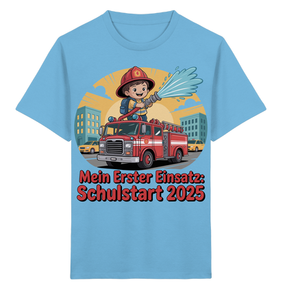 Mein erster Einsatz – Schulstart 2025 Feuerwehr Kind - Bio T-Shirt