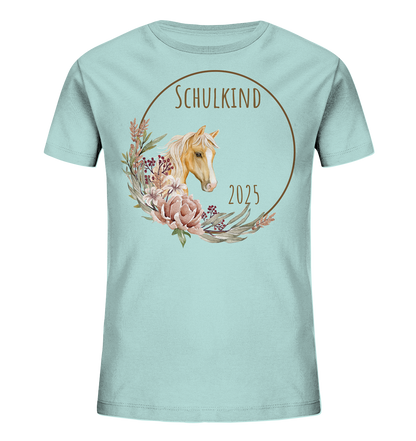 Schulkind Pferd  Bio T-Shirt personalisierbar
