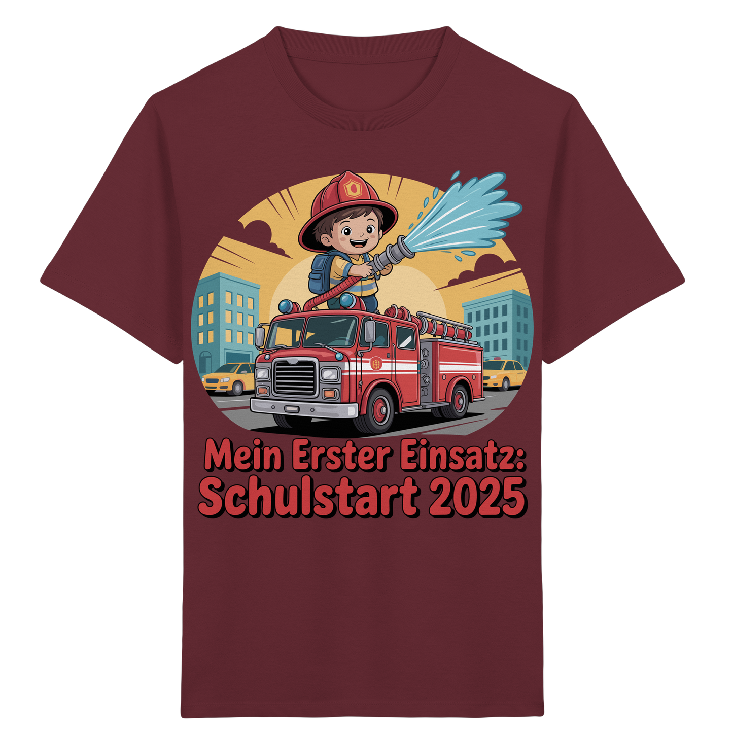 Mein erster Einsatz – Schulstart 2025 Feuerwehr Kind - Bio T-Shirt