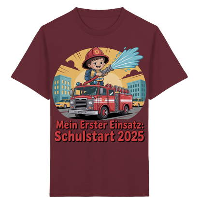 Mein erster Einsatz – Schulstart 2025 Feuerwehr Kind - Bio T-Shirt