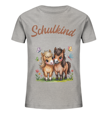 Ponyfreunde Bio T-Shirt zur Einschulung – mit Namen personalisiert