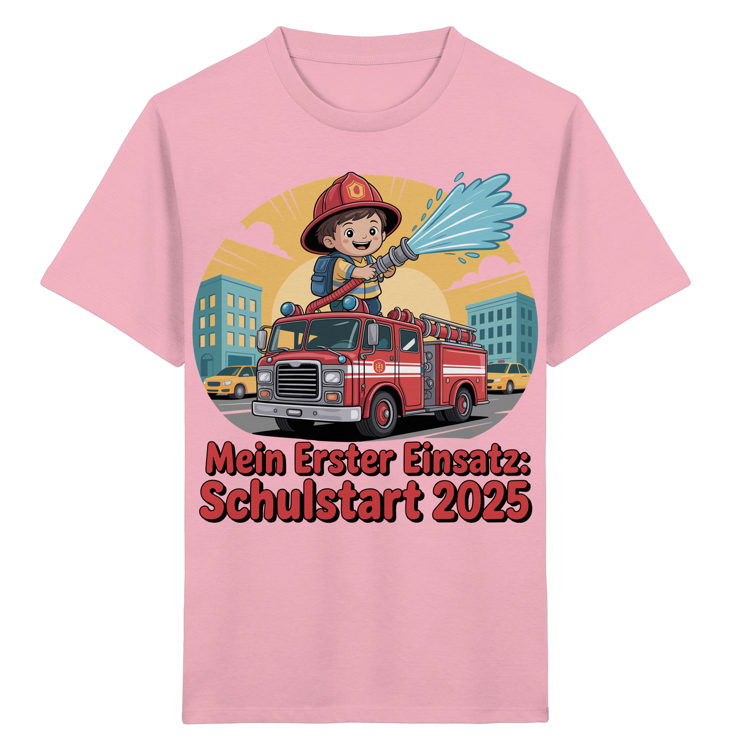 Mein erster Einsatz – Schulstart 2025 Feuerwehr Kind - Bio T-Shirt