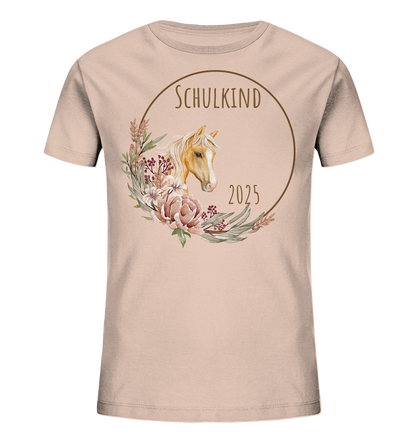 Schulkind Pferd  Bio T-Shirt personalisierbar