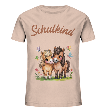 Ponyfreunde Bio T-Shirt zur Einschulung – mit Namen personalisiert