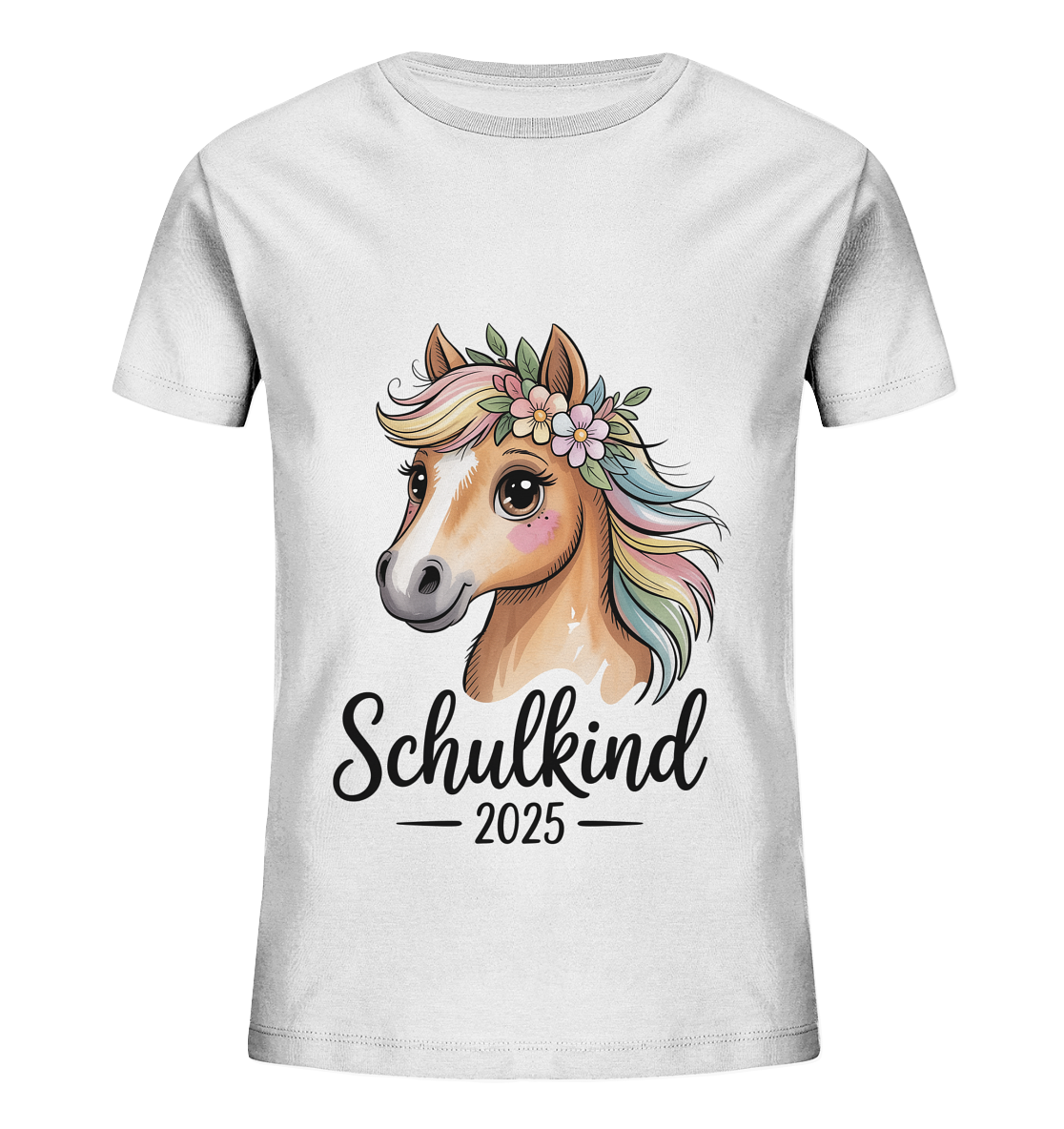 Pferdeglück Bio T-Shirt personalisiert