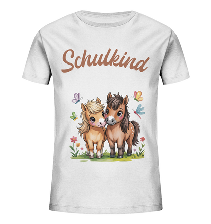 Ponyfreunde Bio T-Shirt zur Einschulung – mit Namen personalisiert