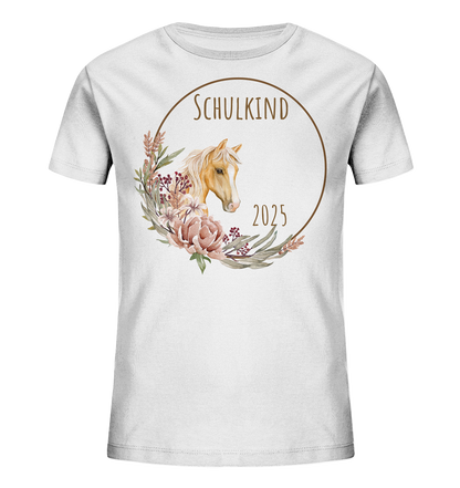 Schulkind Pferd  Bio T-Shirt personalisierbar