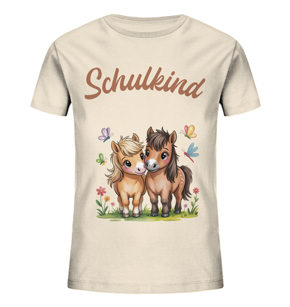 Ponyfreunde Bio T-Shirt zur Einschulung – mit Namen personalisiert