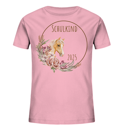Schulkind Pferd  Bio T-Shirt personalisierbar