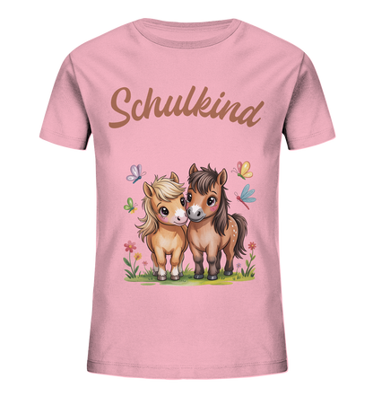 Ponyfreunde Bio T-Shirt zur Einschulung – mit Namen personalisiert