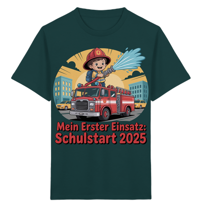 Mein erster Einsatz – Schulstart 2025 Feuerwehr Kind - Bio T-Shirt