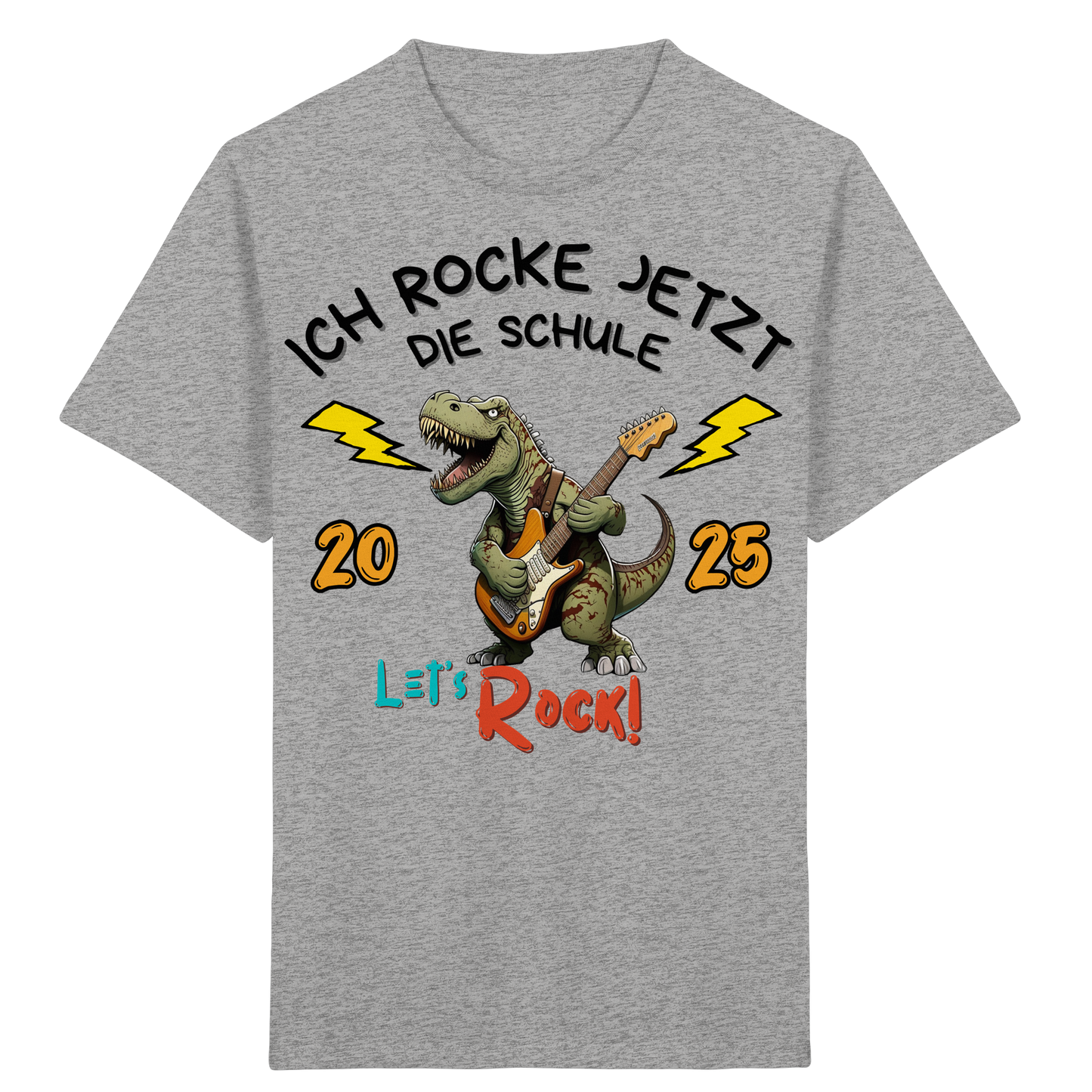 Schule Rockt T-Rex Edition Bio T-Shirt personalisierbar