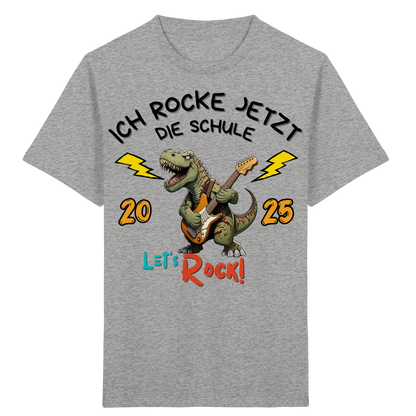 Schule Rockt T-Rex Edition Bio T-Shirt personalisierbar