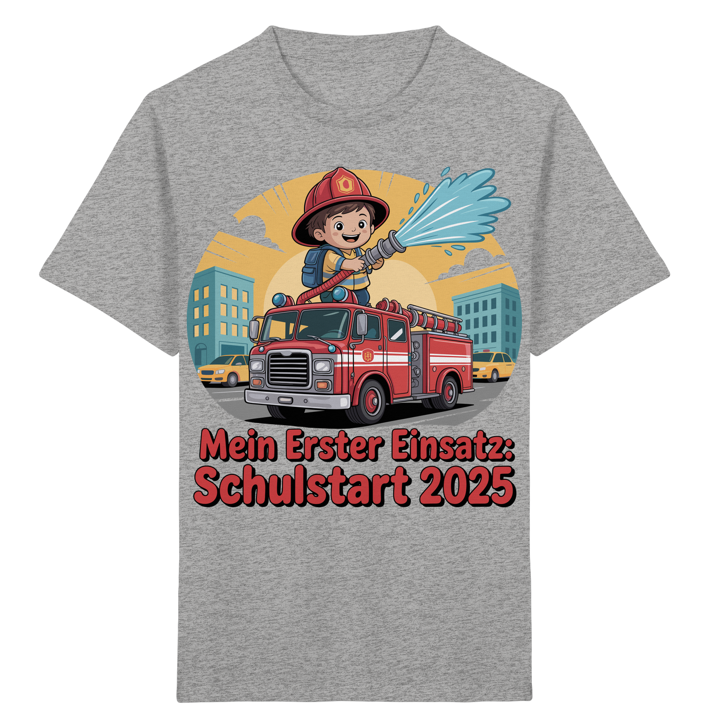 Mein erster Einsatz – Schulstart 2025 Feuerwehr Kind - Bio T-Shirt