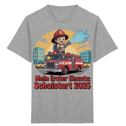Mein erster Einsatz – Schulstart 2025 Feuerwehr Kind - Bio T-Shirt
