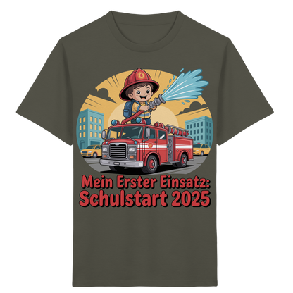 Mein erster Einsatz – Schulstart 2025 Feuerwehr Kind - Bio T-Shirt
