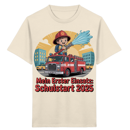 Mein erster Einsatz – Schulstart 2025 Feuerwehr Kind - Bio T-Shirt