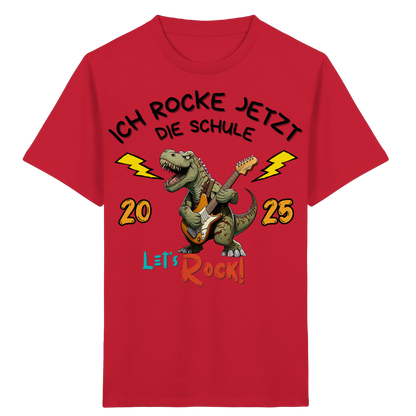 Schule Rockt T-Rex Edition Bio T-Shirt personalisierbar